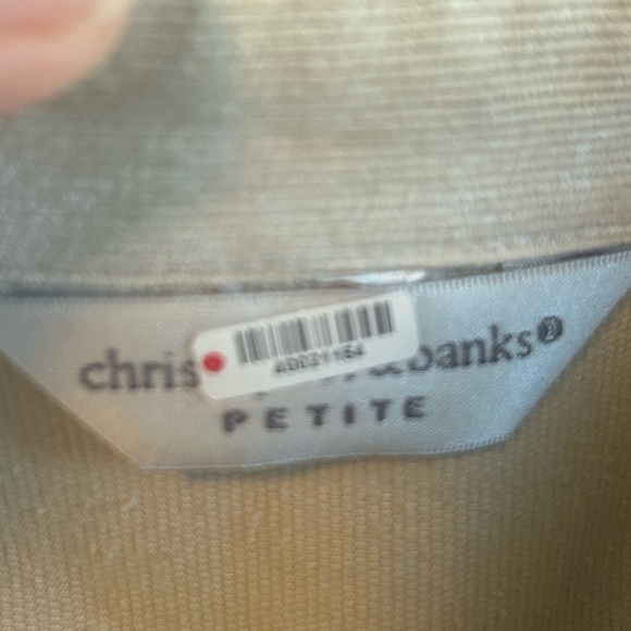 Christopher Banks cream colored, lightweight corduroy shirt jacket size LP - Picture 4 of 8